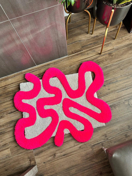 Abstract Tufted Accent Rug
