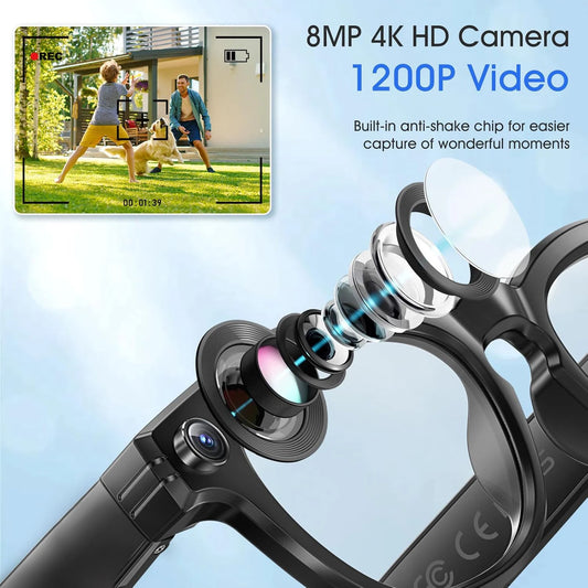 AI Smart Camera Glasses – HD Recording, Translation & Voice Assistant