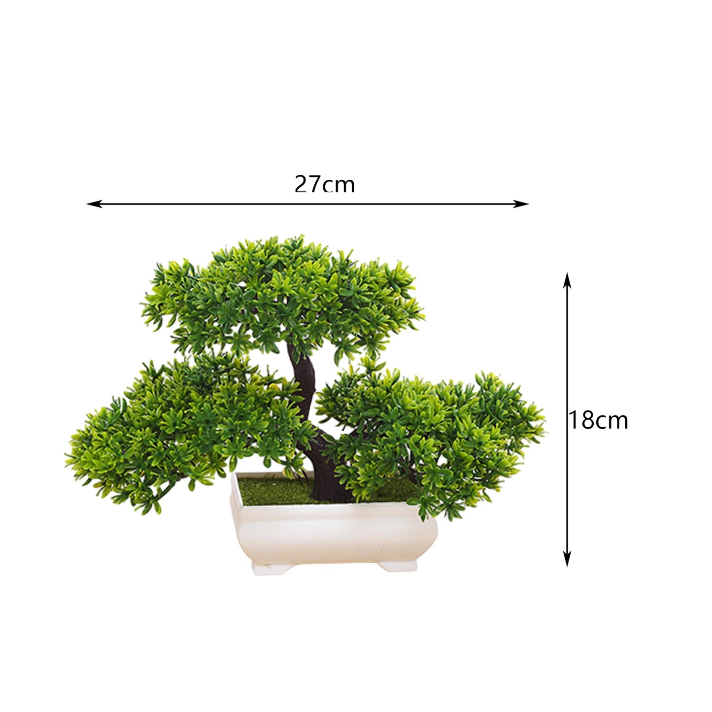 Artificial Bonsai Tree Centerpiece Desk Decoration Potted Japanese Pine Tree for Shelf Bathroom Living Room Farmhouse Bedroom