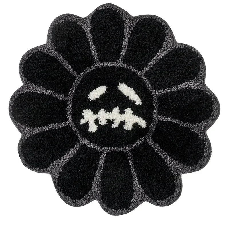 Tufted Sunflower Carpet Bathroom Aesthetic Antislip Area Rug Jack Cactus Flower Mat Bedroom Rug Living Room Decoration Ornament