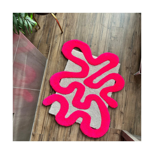 Abstract Tufted Accent Rug