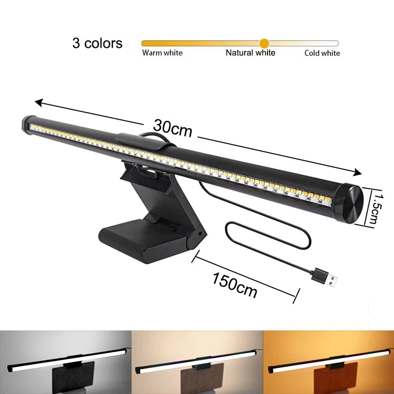 RGB Monitor Light Bar – 44CM, Stepless Dimming, Atmosphere Lighting