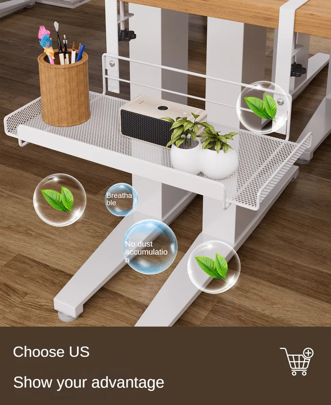 CableVault™ No-Drill Under Desk Cable Tray