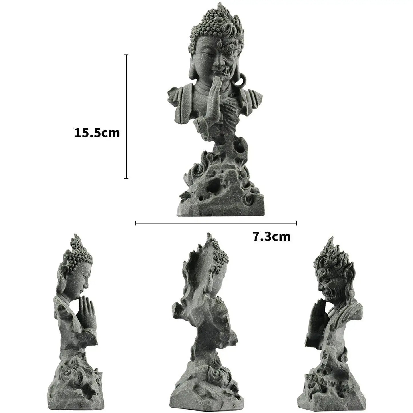 Buddha Statue Decorative Gift, Home Decor Sculpture, Tabletop Decoration Desktop Figurine for Desktop Office Bedroom Cabinets