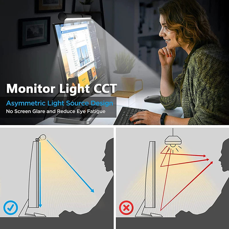 RGB Monitor Light Bar – 44CM, Stepless Dimming, Atmosphere Lighting