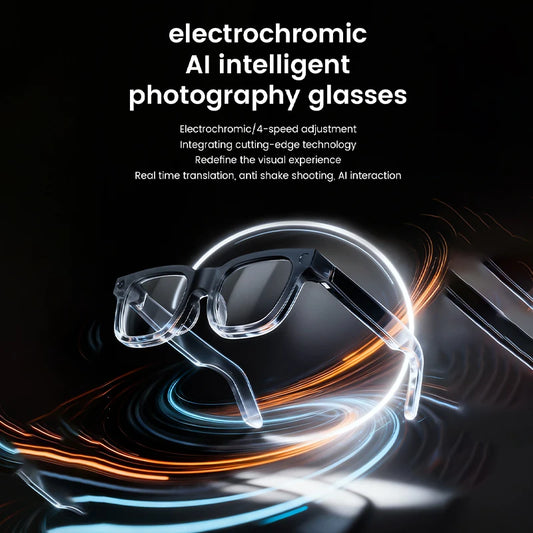 AI Smart Glasses with HD Camera & Photochromic Lenses | Bluetooth Calls & Translation