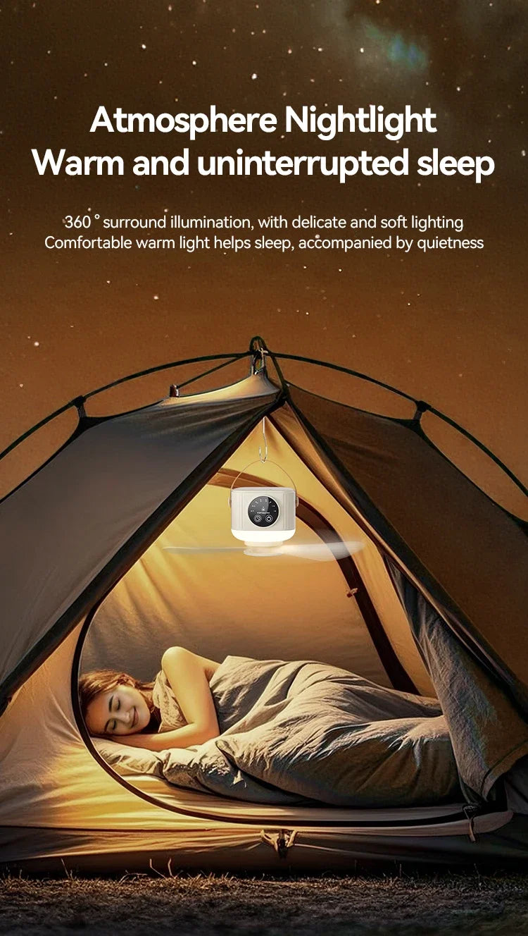 Portable Rechargeable Ceiling Fan – 4 Speeds, LED Light, Remote