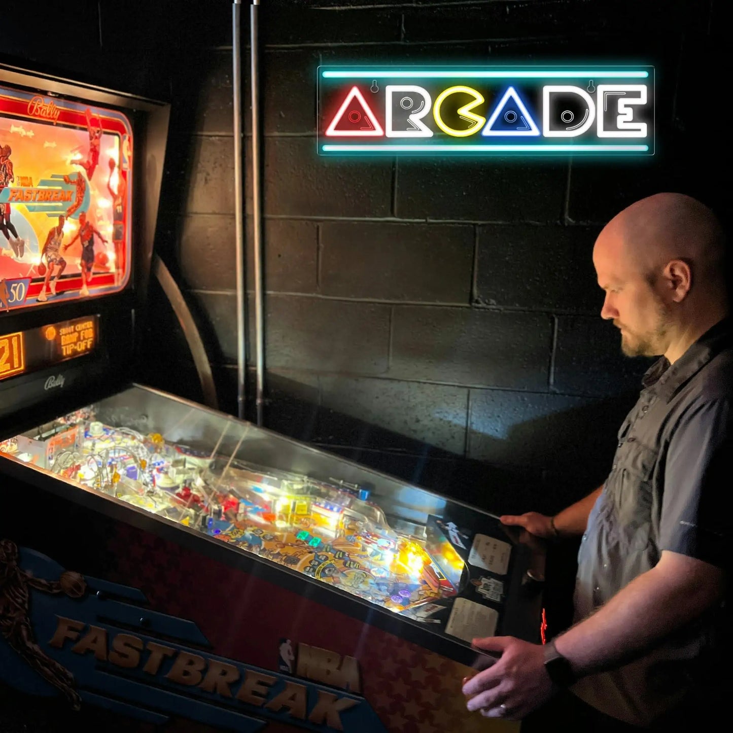 Arcade Neon Sign 3D Engraved Signs for Arcade Room Decor Retro Neon Sign for Bedroom Gaming Wall decor Best Arcade Gifts