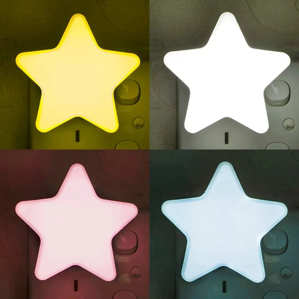 LED Star Night Light – Plug-In Bedroom & Nursery Lamp