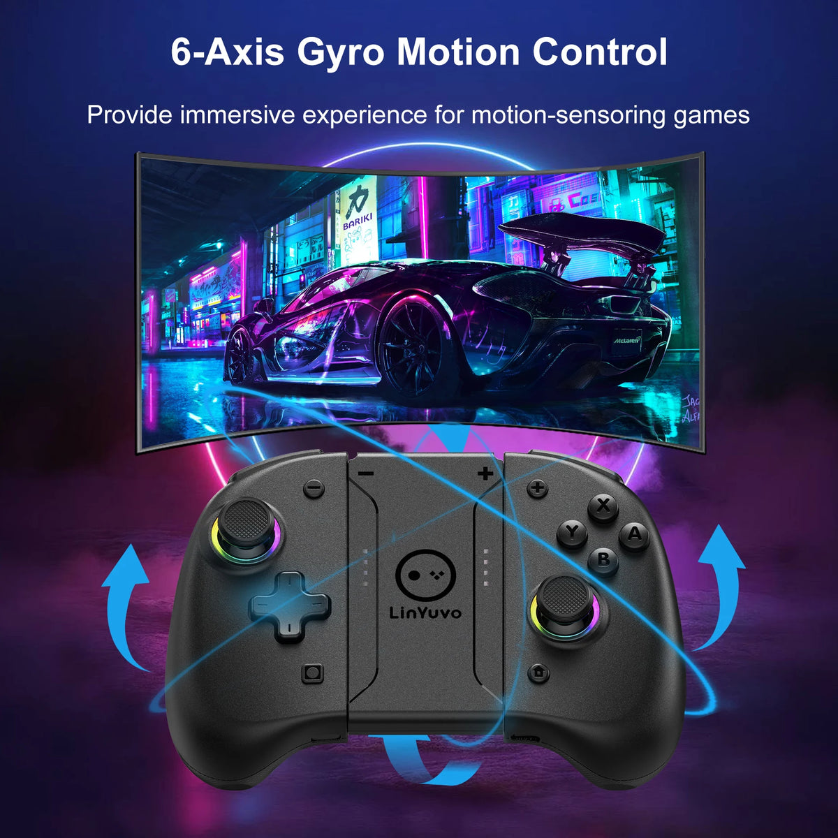 Hall Effect Wireless Controller for Nintendo Switch, OLED & Lite