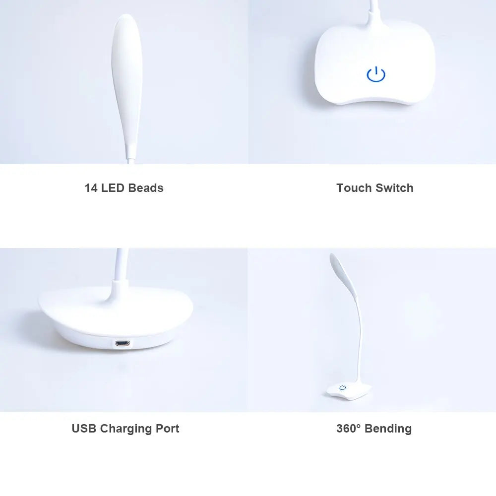 USB Rechargeable LED Desk Lamp – Eye Protection Study Light