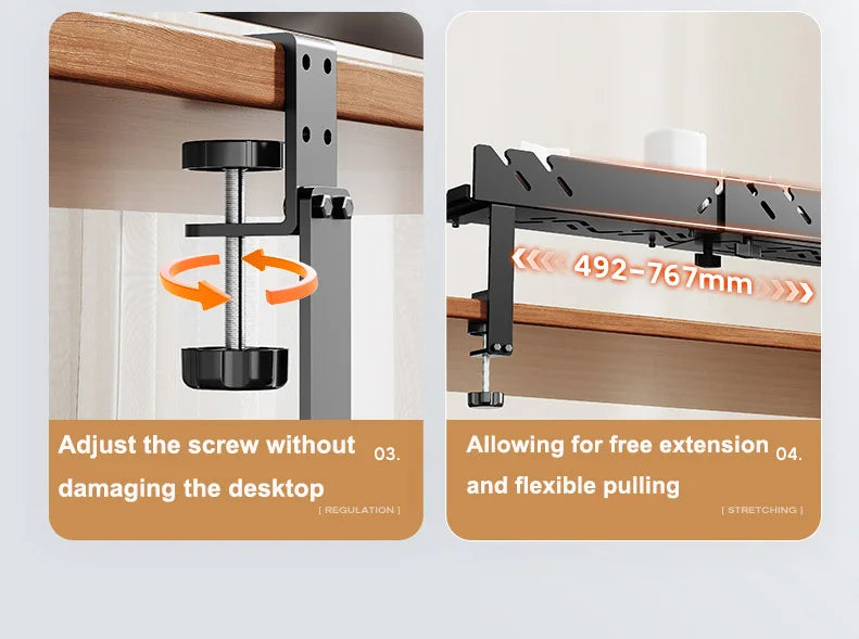 CableVault™ Expandable Under Desk Cable Tray