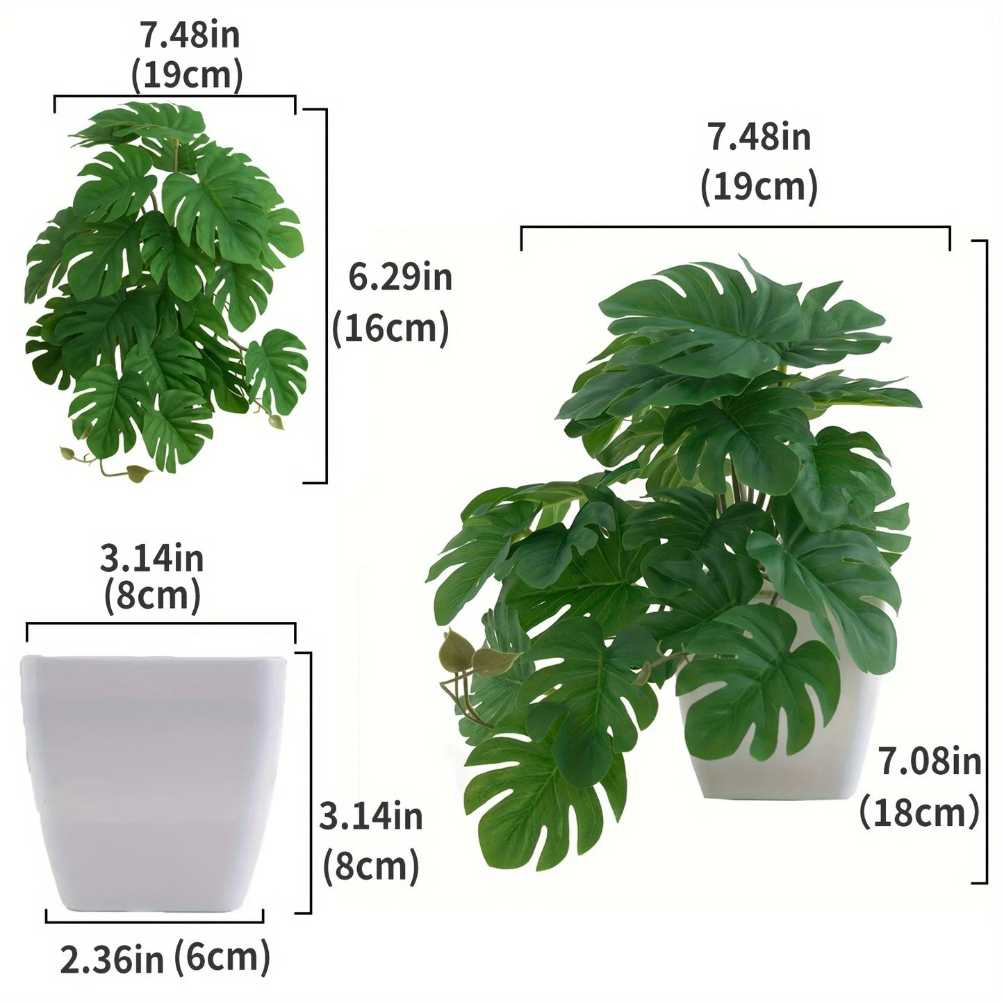 1pc Fake Plants, Small Artificial Plants with Plastic Pots, Fake Potted Desk Plants for Office Home Shelf Decor Indoor Outdoor