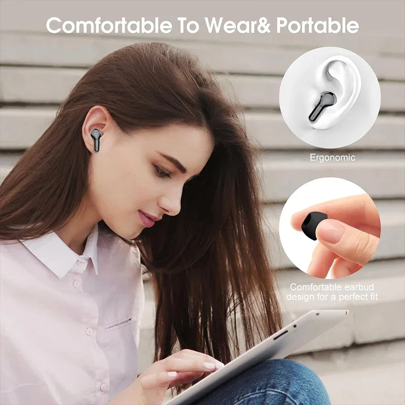 HiFi Wireless Earbuds – BT5.3, ENC Noise Cancelling, 48H, IP7