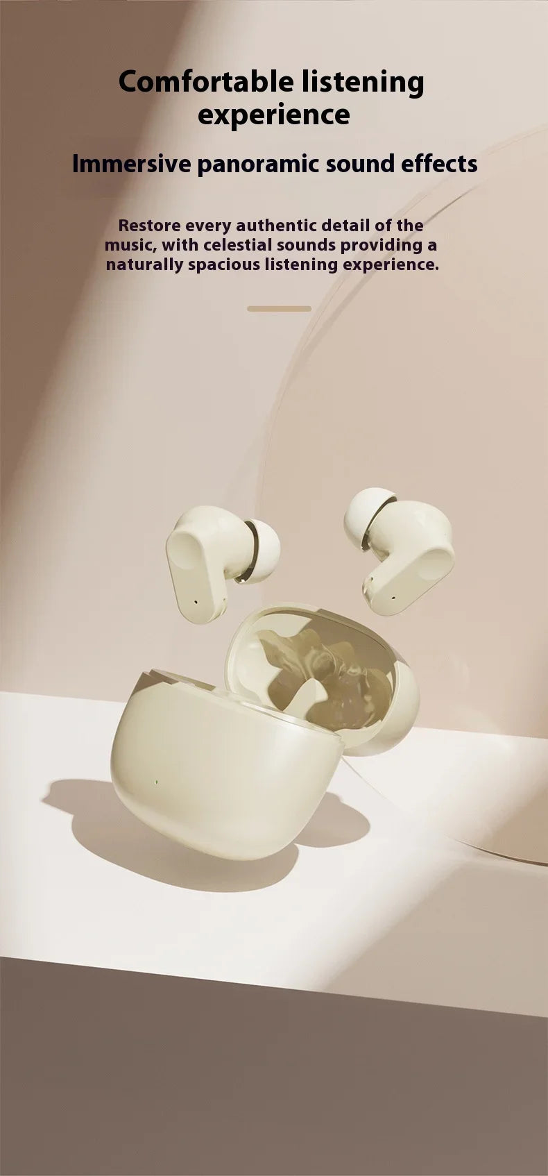 Ergonomic Comfort Wearing In-Ear Headphones Waterproof with Improved Sound Quality Ideal for Outdoor Sports and Daily Commute
