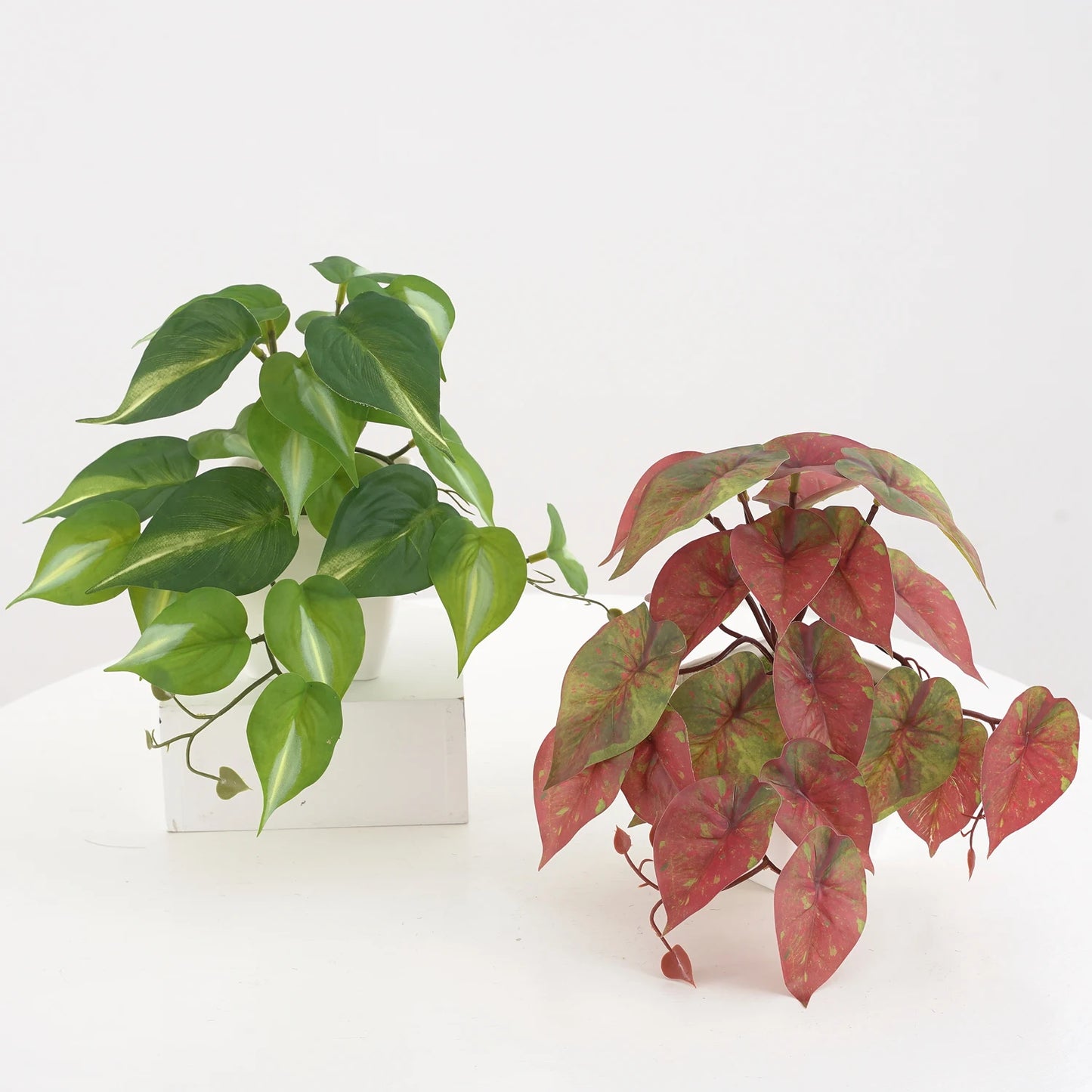 1pc Fake Plants, Small Artificial Plants with Plastic Pots, Fake Potted Desk Plants for Office Home Shelf Decor Indoor Outdoor