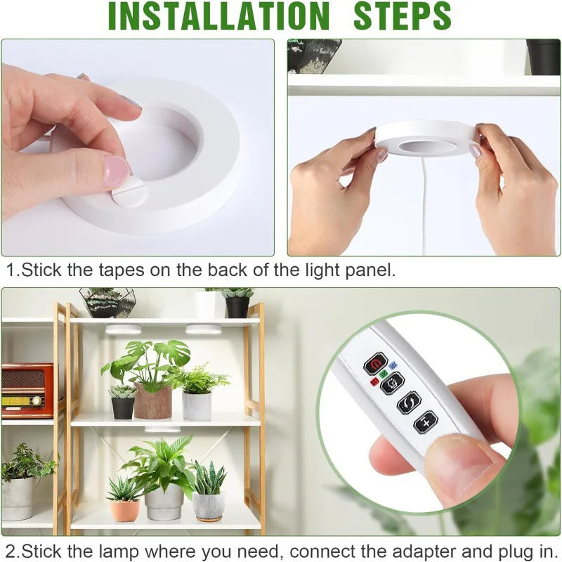 USB Full Spectrum LED Plant Grow Light – Auto Timer