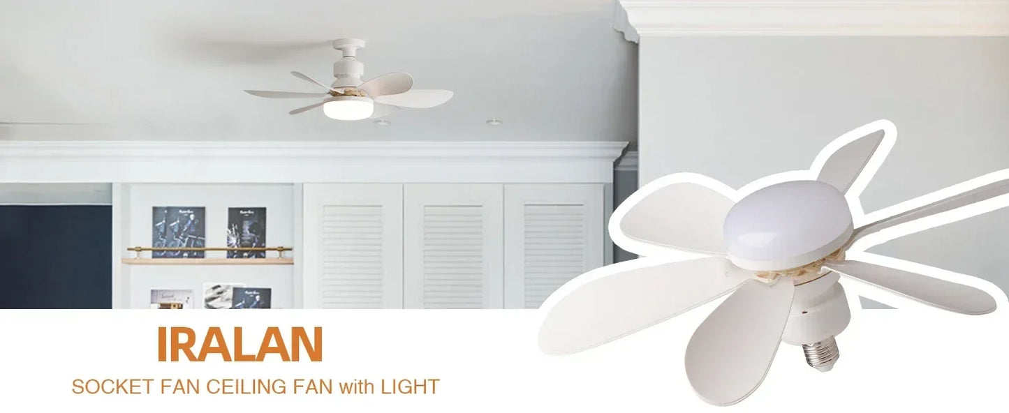 30W/40W Ceiling Fan with LED Light – Remote Control, E27 Base