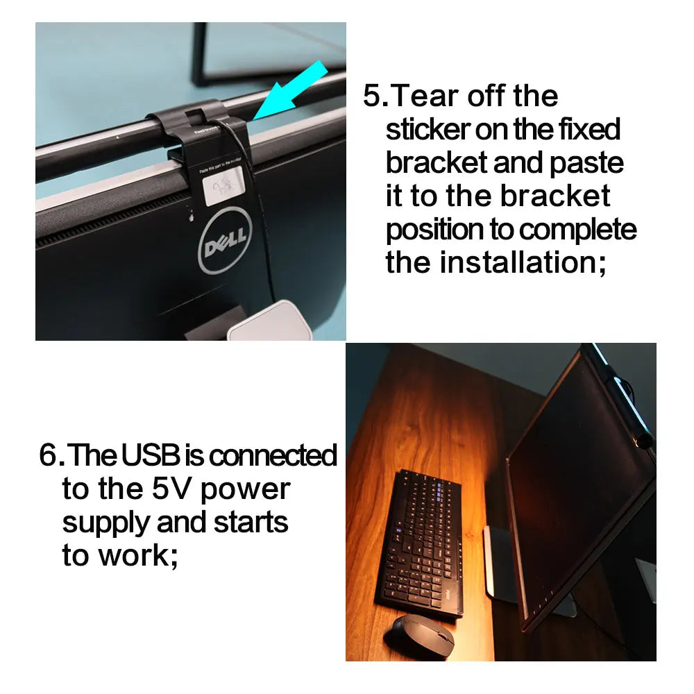 RGB Monitor Light Bar – 44CM, Stepless Dimming, Atmosphere Lighting