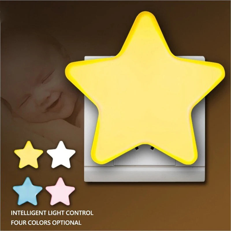 LED Star Night Light – Plug-In Bedroom & Nursery Lamp