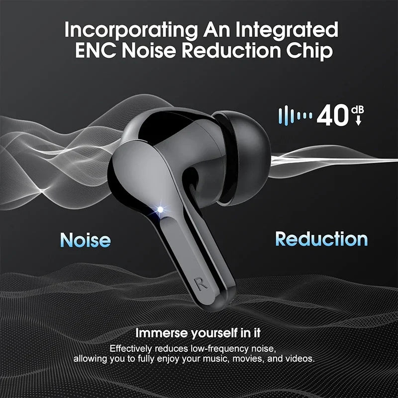 HiFi Wireless Earbuds – BT5.3, ENC Noise Cancelling, 48H, IP7