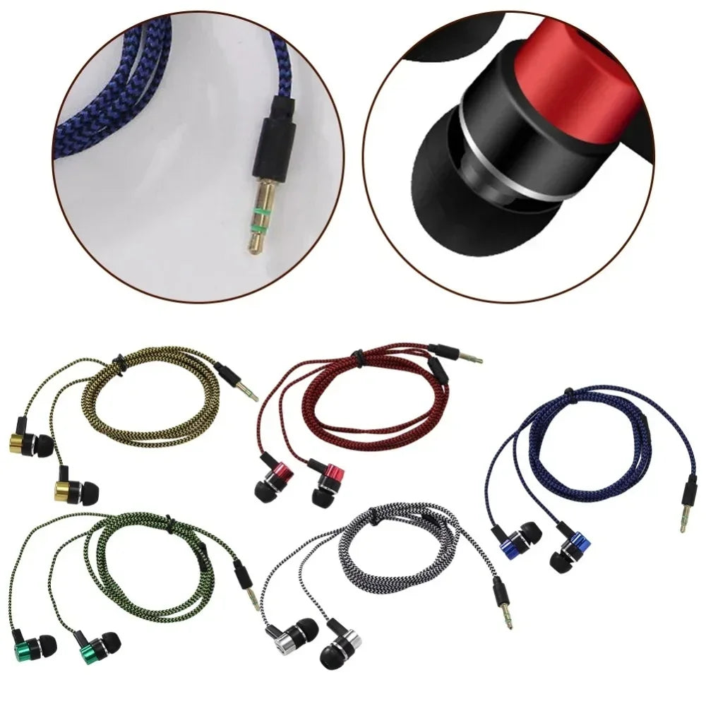 3.5mm Wired In‑Ear Earbuds, Noise Isolating Deep Bass Stereo Headphones, Universal Plug‑and‑Play Earphones For CellPhone Devices