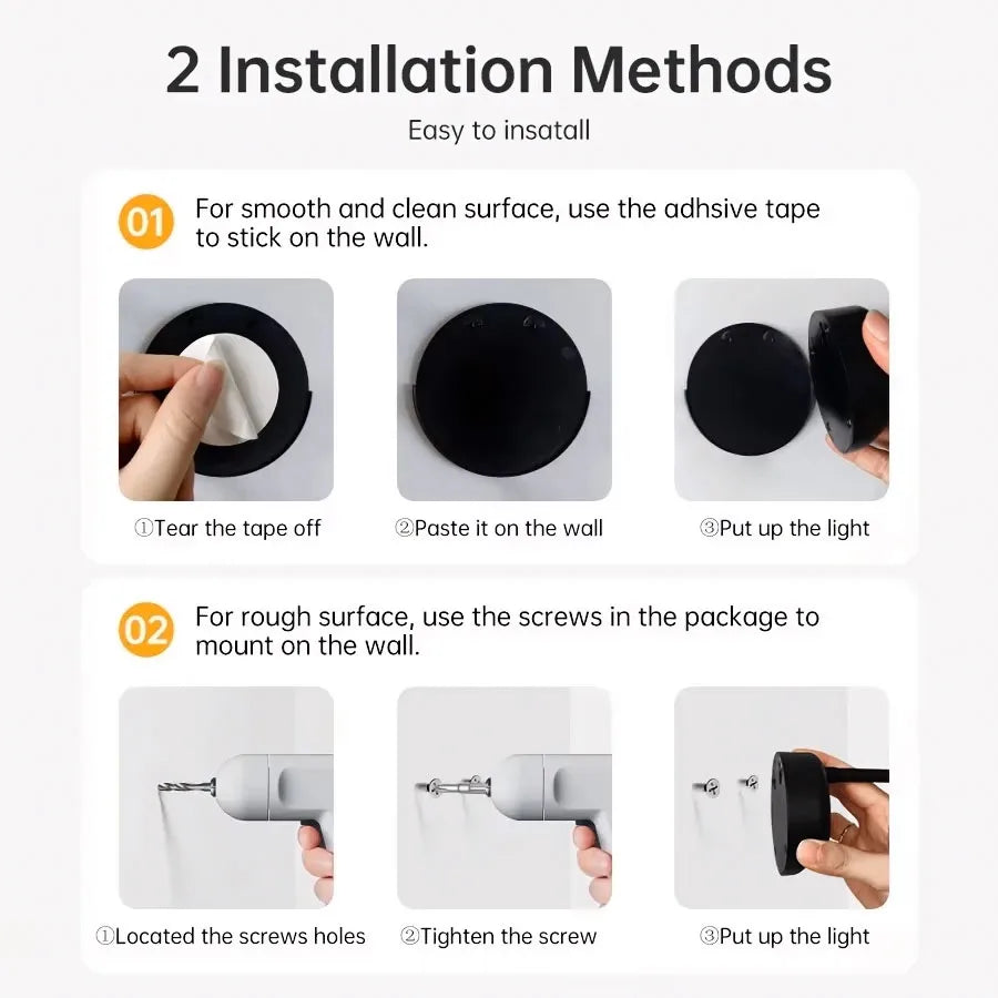 RGB LED Motion Sensor Wall Lamp Set 16 Colors Dimmable USB Rechargeable 2000mAh Intelligent Human Sensing Art Picture Light