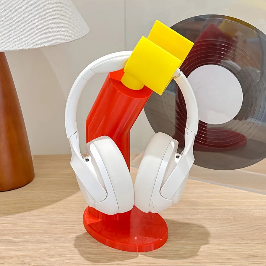 Creative Headphone Stand & Desk Shelf – Stylish Hook for Gaming Setup, Practical Decor for Any Room.