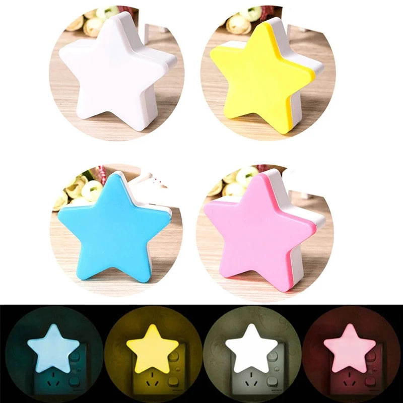LED Star Night Light – Plug-In Bedroom & Nursery Lamp