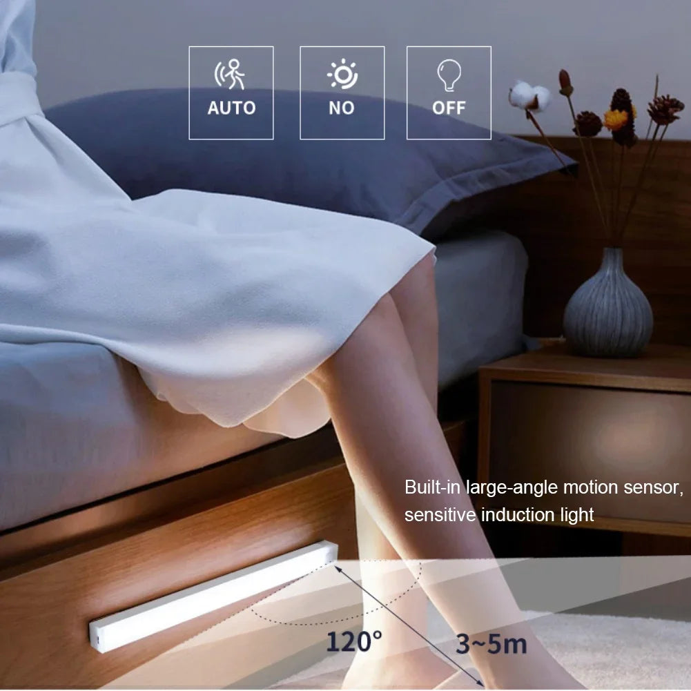 USB Rechargeable Motion Sensor LED Bar Light – Cabinet & Kitchen