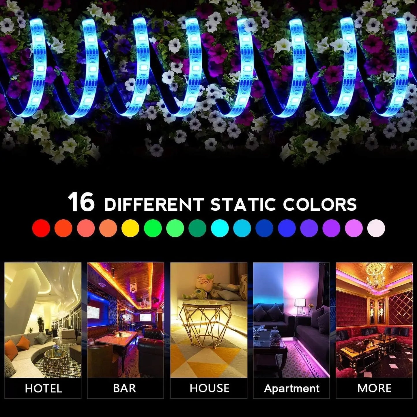 RGB LED Light Strip with Remote Control for Gaming Setups
