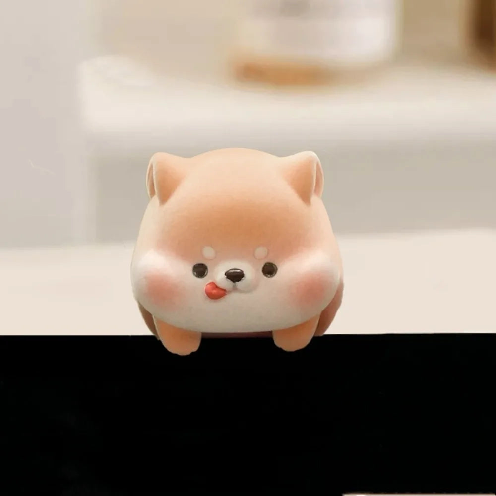 Flocking Computer Monitor Decoration Panda Dog Desk Ornament Screen Animal Model Cartoon Elephant Center Console Doll