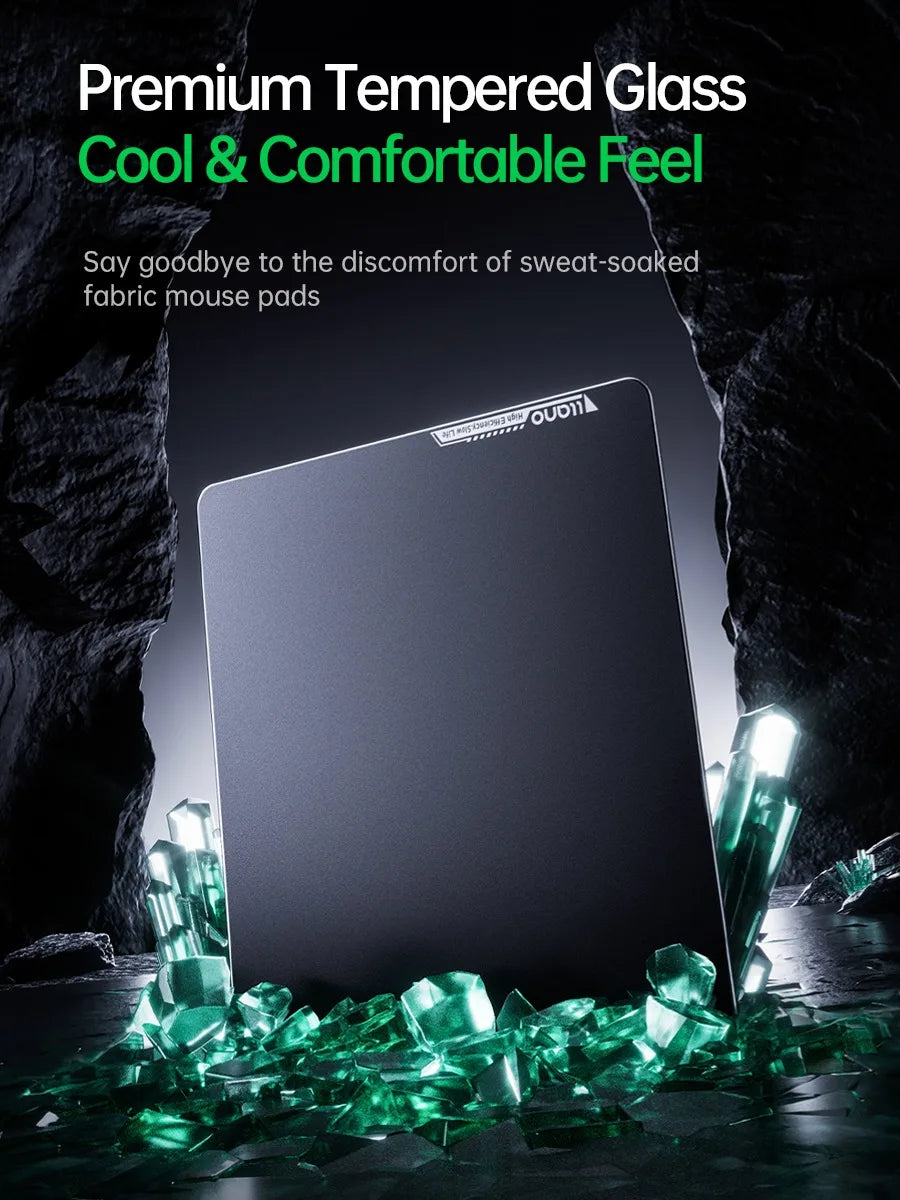 GlideCore™ Tempered Glass Gaming Mouse Pad