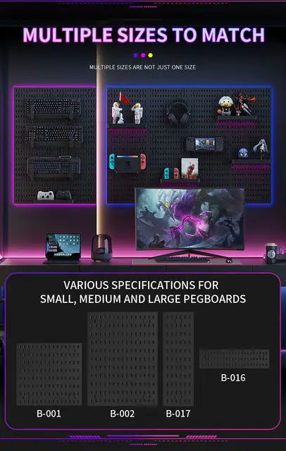 GridForge™ Modular Wall Pegboard System