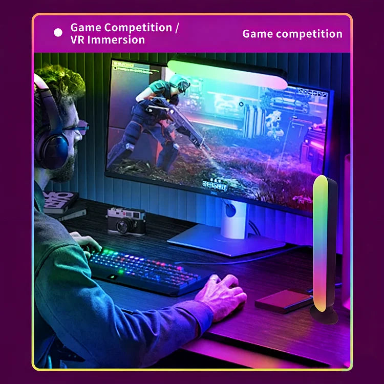 Desktop RGB Computer Monitor Light Bar Music Rhythm LED Holiday Atmosphere Decoration LIght E-sports TV Background Wall Lighting
