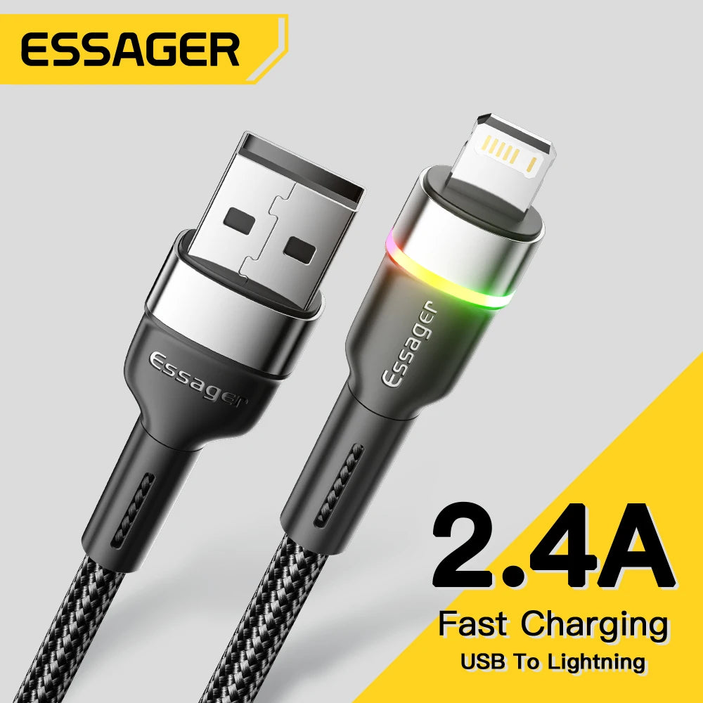 LED Fast Charging Lightning Cable for iPhone & iPad
