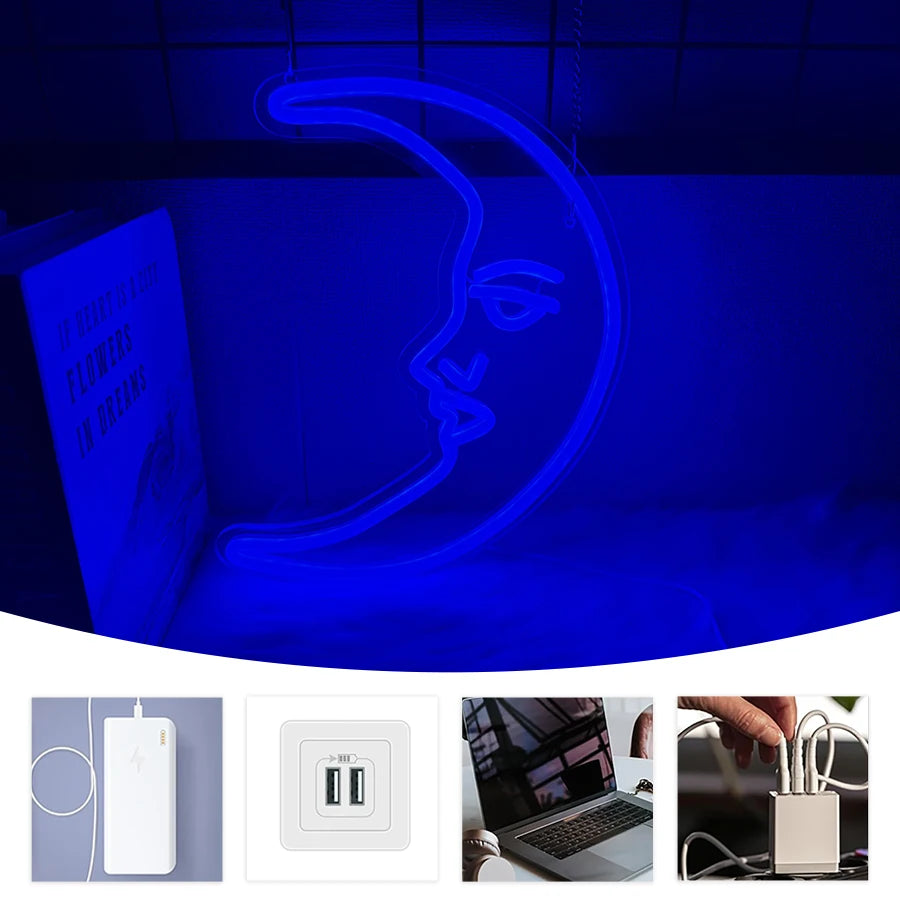 Xingyue Series Neon Signs, Bedroom Wall Wave Signs Led Lights, Used For Man Caves, Bedrooms, Living Rooms, Parties, Bars Decor.