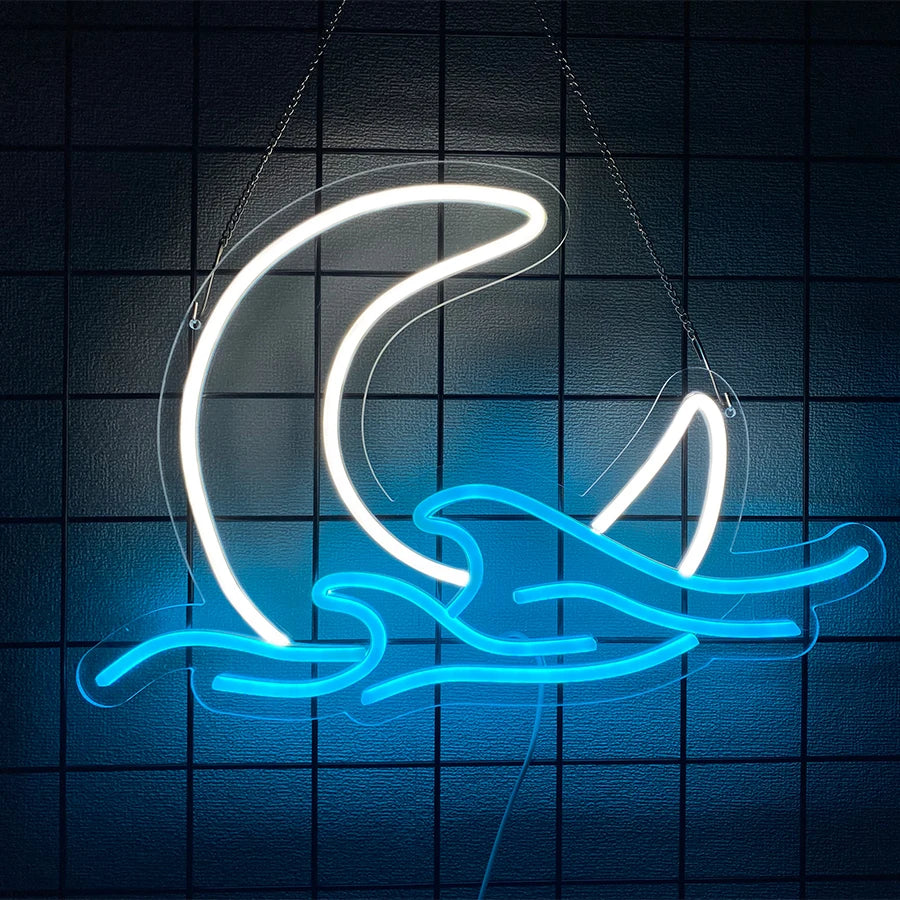 Xingyue Series Neon Signs, Bedroom Wall Wave Signs Led Lights, Used For Man Caves, Bedrooms, Living Rooms, Parties, Bars Decor.