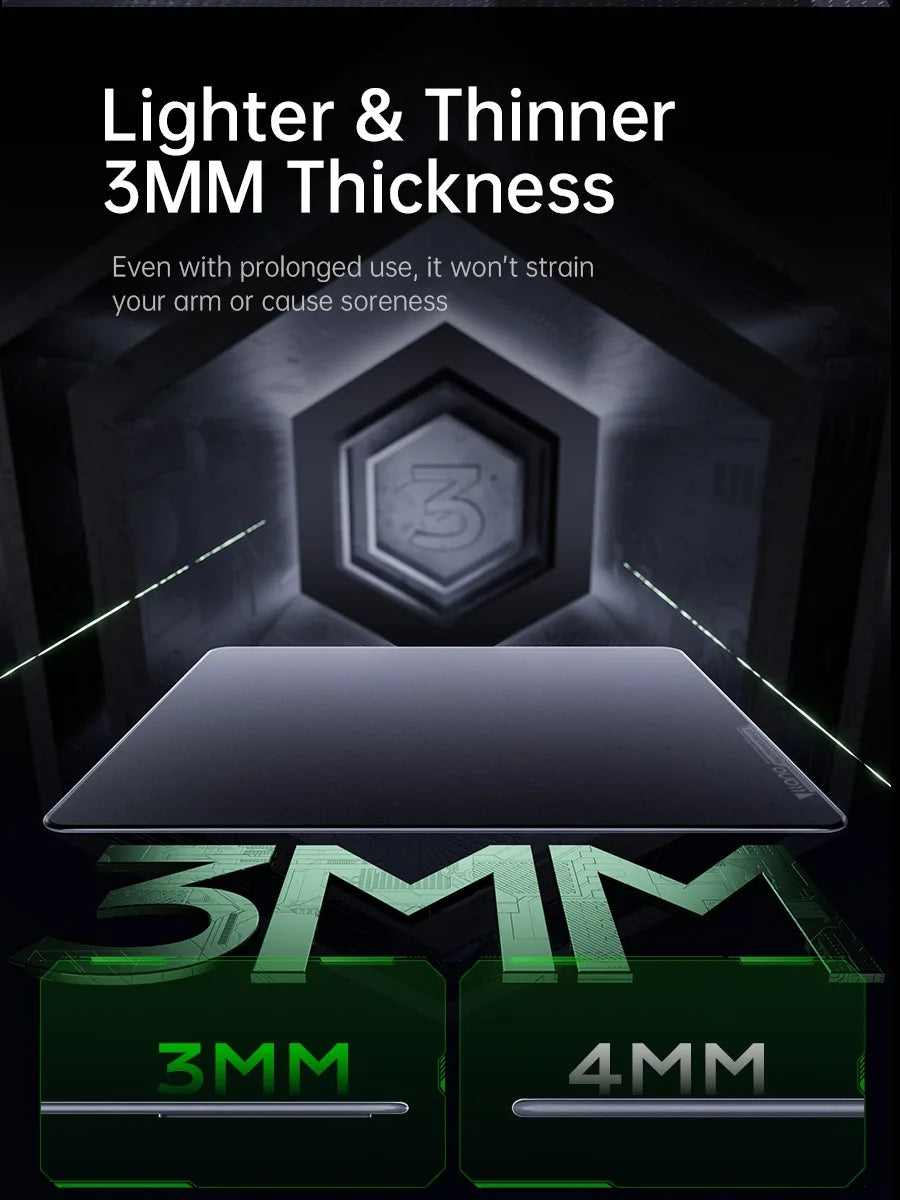 GlideCore™ Tempered Glass Gaming Mouse Pad