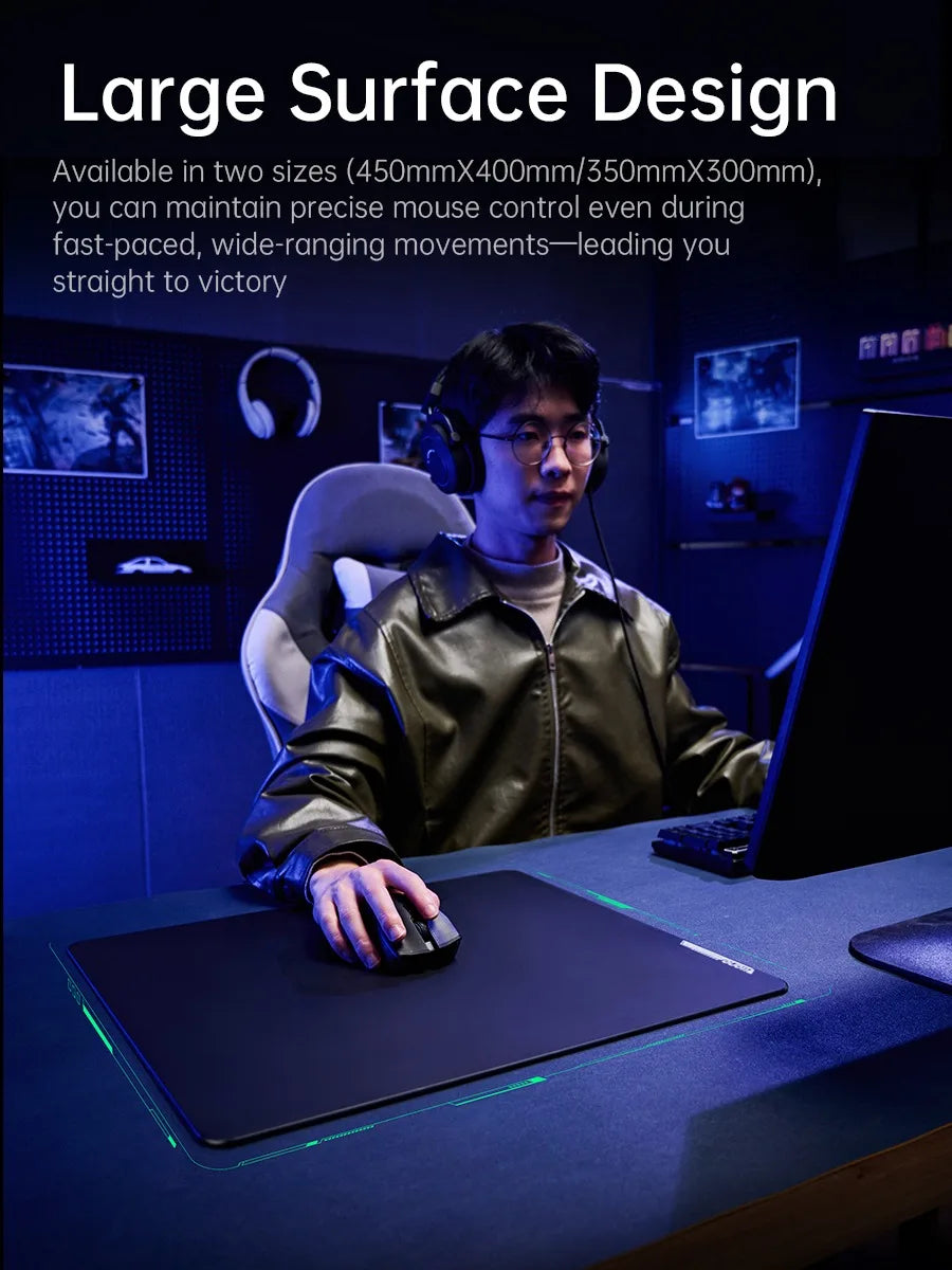 GlideCore™ Tempered Glass Gaming Mouse Pad