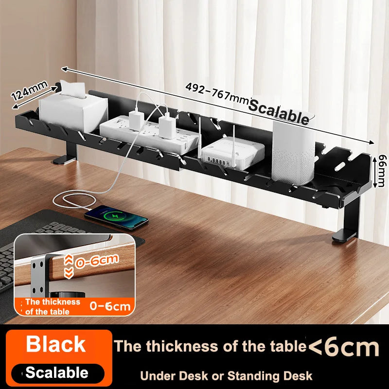 CableVault™ Expandable Under Desk Cable Tray