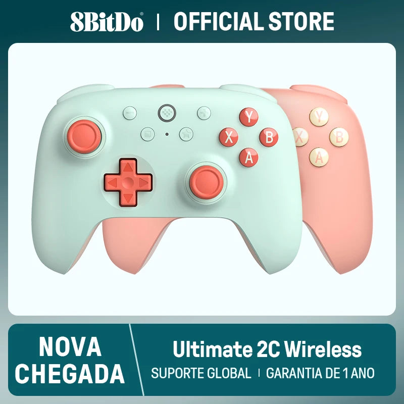 8BitDo Ultimate 2C Wireless Gaming Controller – Hall Effect Joysticks for PC, Android & Steam Deck