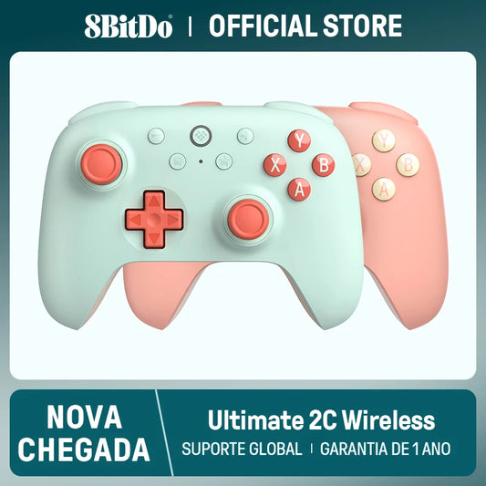 8BitDo Ultimate 2C Wireless Gaming Controller – Hall Effect Joysticks for PC, Android & Steam Deck