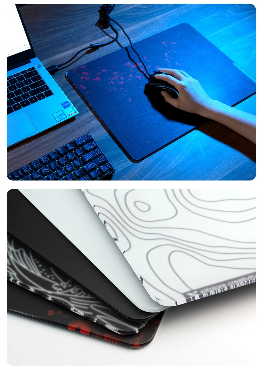 ZeroTrace™ Premium Tempered Glass Mouse Pad