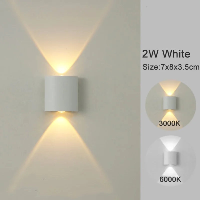 Modern LED Wall Sconce – Indoor & Outdoor Up-Down Light