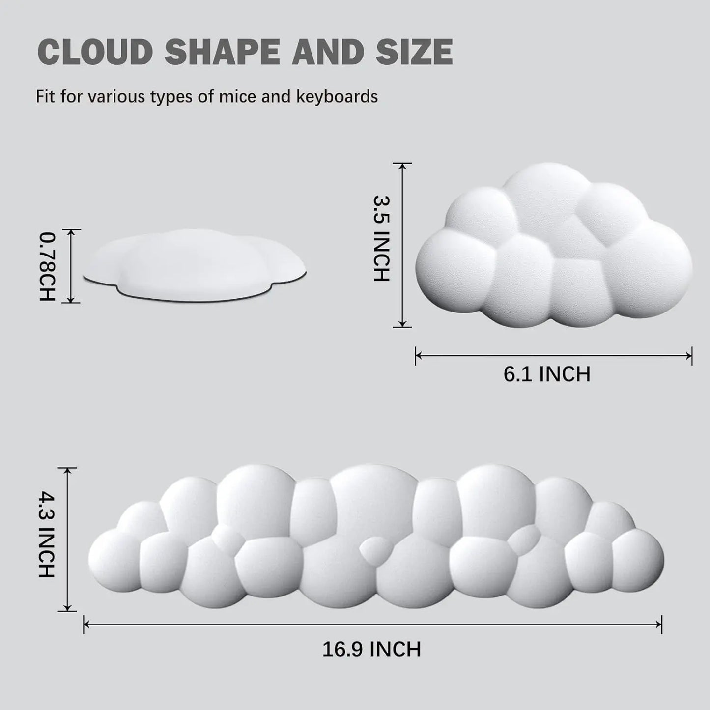 CloudNest™ Ergonomic Wrist Rest Set