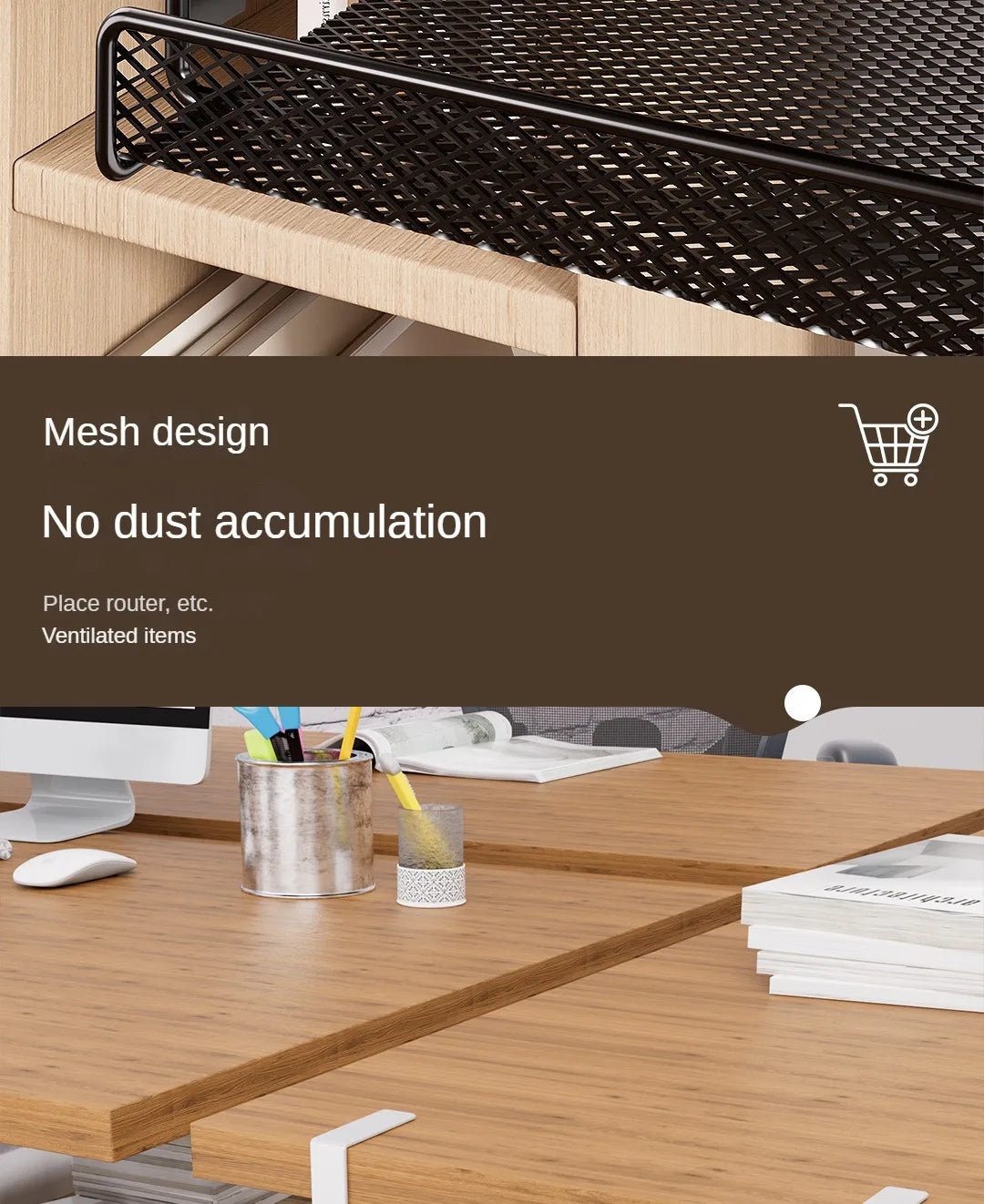 CableVault™ No-Drill Under Desk Cable Tray
