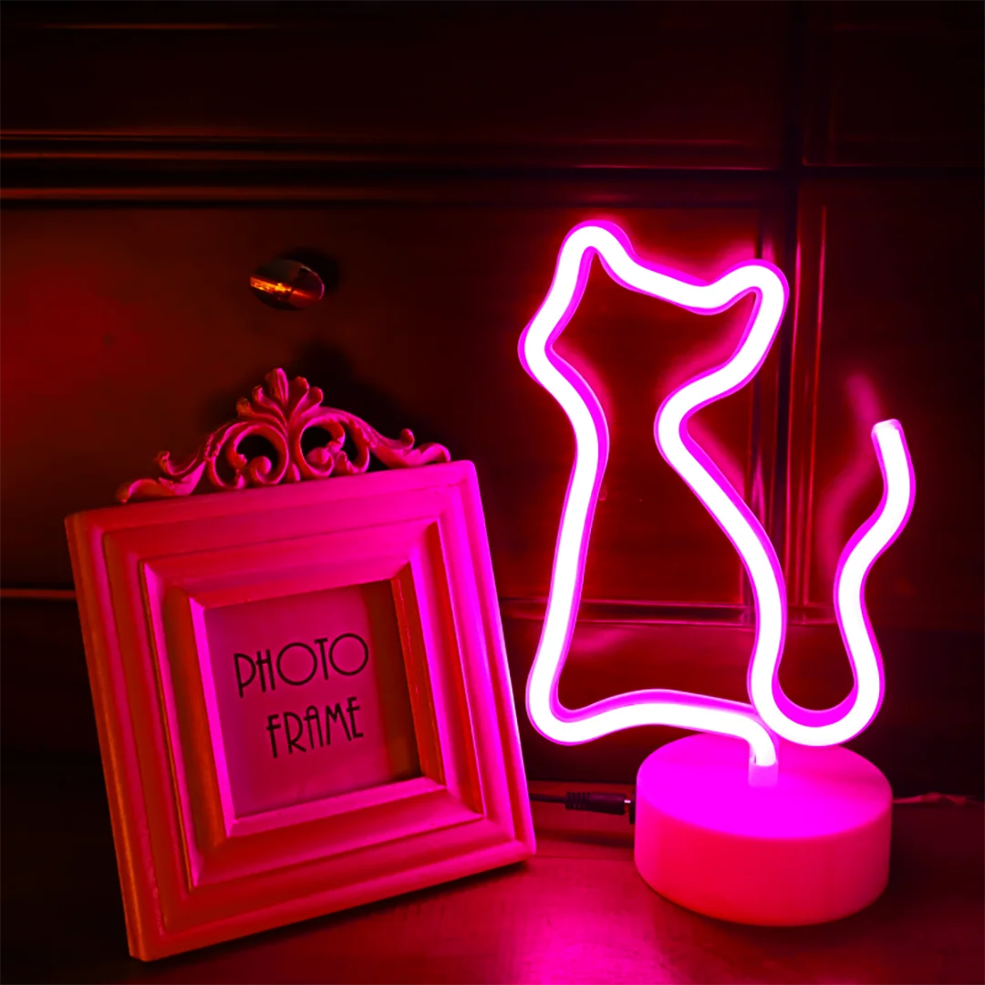 1PC Desktop Neon Light USB/Battery Powered for Room Birthday Party Wedding Decoration Ideal Mother's Day Valentine's Day Gift