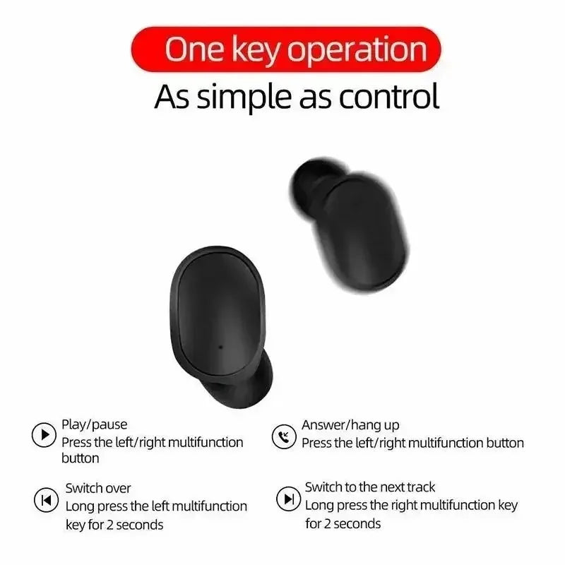 E6S Wireless Earbuds Noise Canceling Waterproof Ear Buds in-Ear Stereo Headphones with LED Display Charging Case