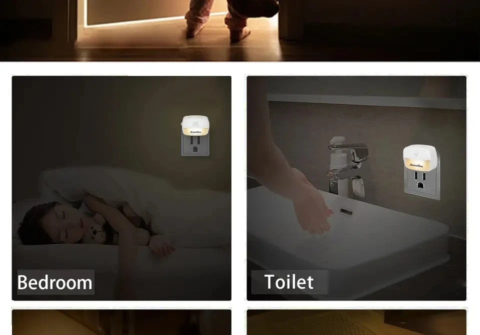 Motion Sensor Plug-In LED Night Light – EU & US Plug